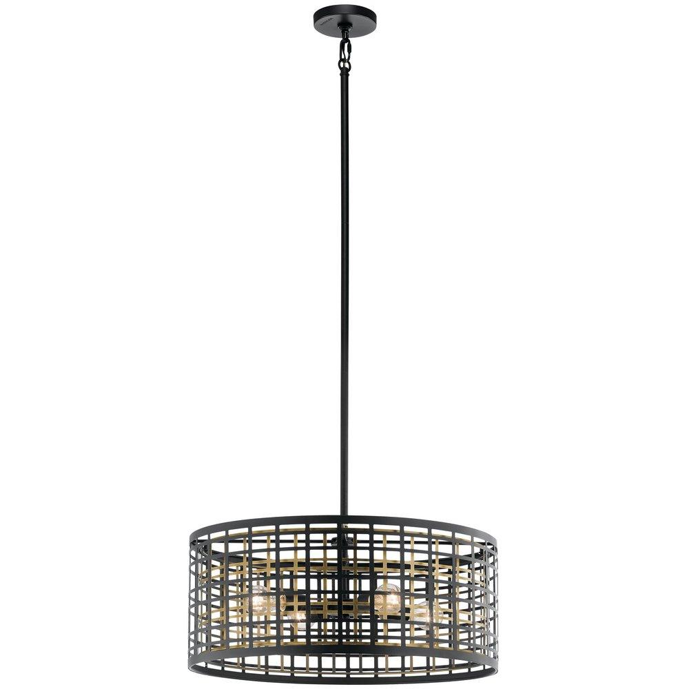 Kichler Lighting Black 5 in. 60W 4-Light Medium E-26 Pendant 