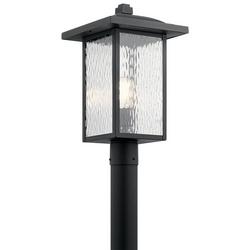 100W 1-Light Medium E-26 Incandescent Post Lamp in Textured Black