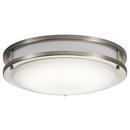 Kichler Lighting Brushed Nickel 28.5W 1-Light 3000 Kelvin Integrated LED Flush Mount Ceiling Fixture 