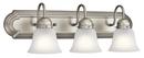 Kichler Lighting Brushed Nickel 300W 3-Light Medium E-26 Incandescent Bath Light 