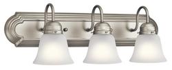 300W 3-Light Medium E-26 Incandescent Bath Light in Brushed Nickel