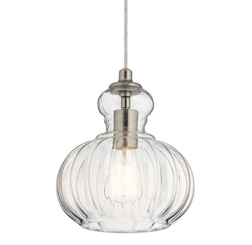 Kichler Lighting Brushed Nickel 8-3/4 in. 75W 1-Light Medium E-26 Incandescent Pendant 