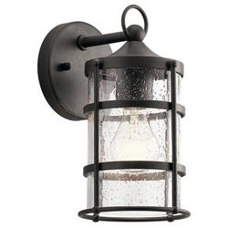 75W 1-Light Medium E-26 incandescent Outdoor Wall Sconce in Anvil Iron