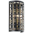 12 in. 2-Light Wall Sconce in Black