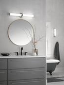 Kichler Lighting Polished Nickel 27 x 5 in. 31W 2-Light LED Horizontal Mount or Vertical Mount Vanity Fixture with Satin Etched White Glass 