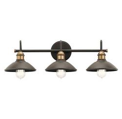 60W 3-Light Medium E-26 Incandescent Vanity Fixture in Olde Bronze