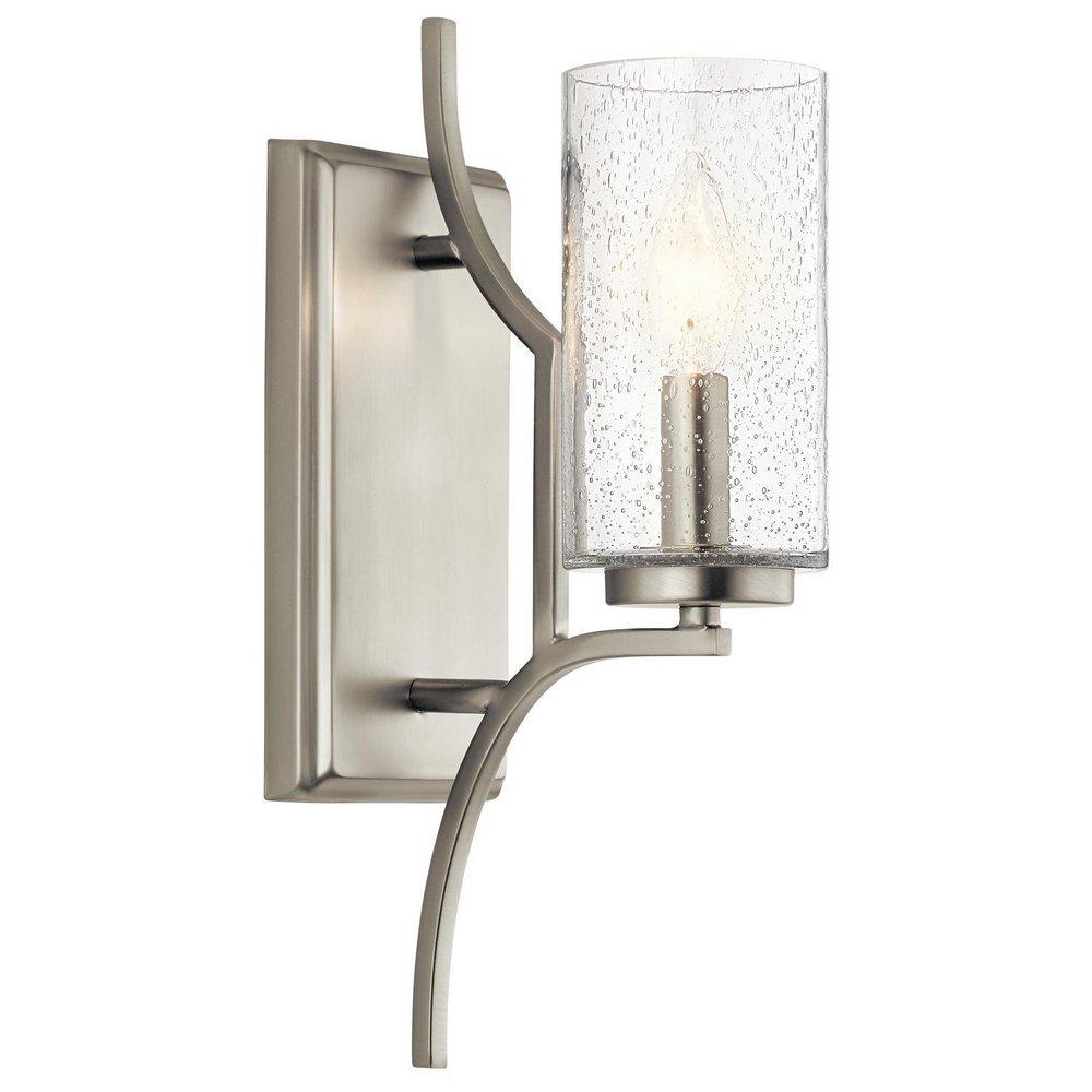 Kichler Lighting Brushed Nickel 60W 1-Light Candelabra E-12 Incandescent Wall Sconce 