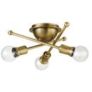Kichler Lighting Natural Brass 3-Light Flush Mount Ceiling Fixture 