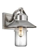 75W 1-Light Medium E-26 Outdoor Wall Sconce in Painted Brushed Steel