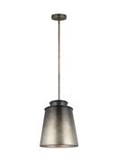 Feiss Oil Can Grey 12 in. 75W 1-Light Medium E-26 Incandescent Pendant 