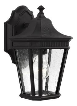 100W 1-Light Medium E-26 Incandescent Outdoor Wall Sconce in Black