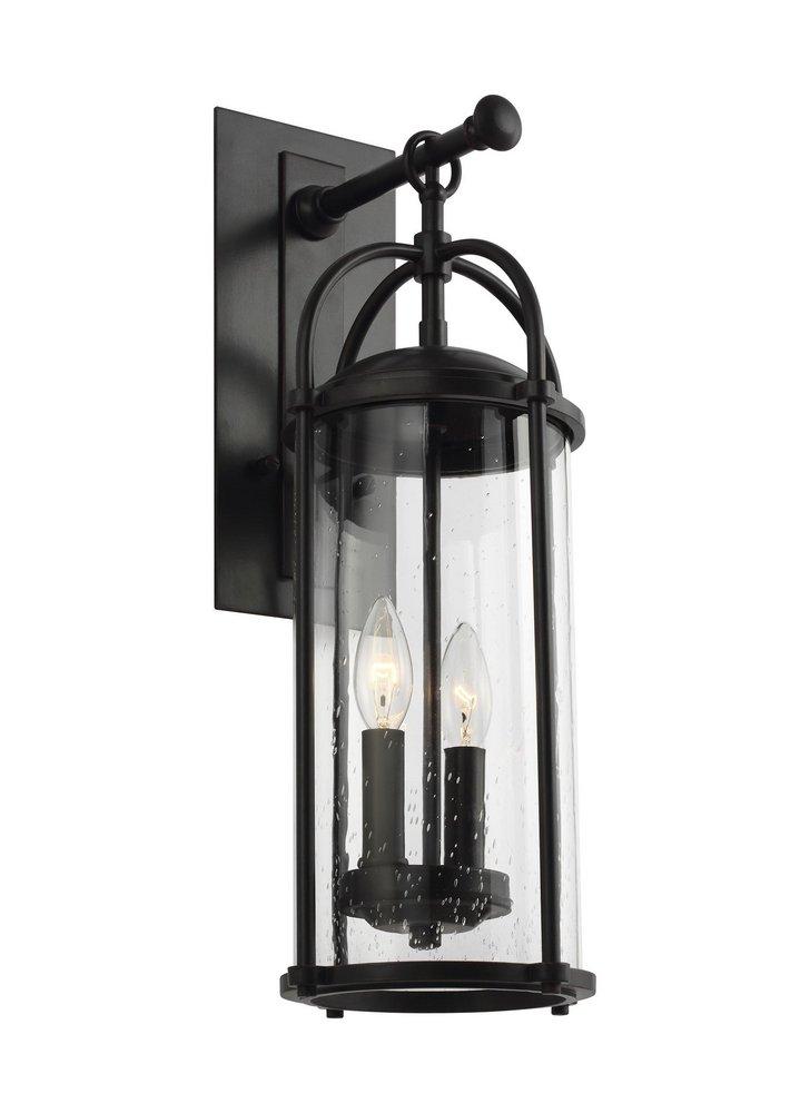 Visual Comfort & Co. Generation Lighting Espresso 60W 2-Light Candelabra E-12 Incandescent Outdoor Wall Sconce 