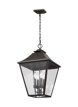 60W 4-Light Candelabra E-12 Outdoor Pendant in Sable
