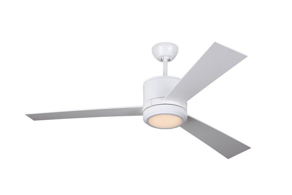 Visual Comfort & Co. Fan Matte White 52 in. 43W 3-blade 1-Light Ceiling Fan 