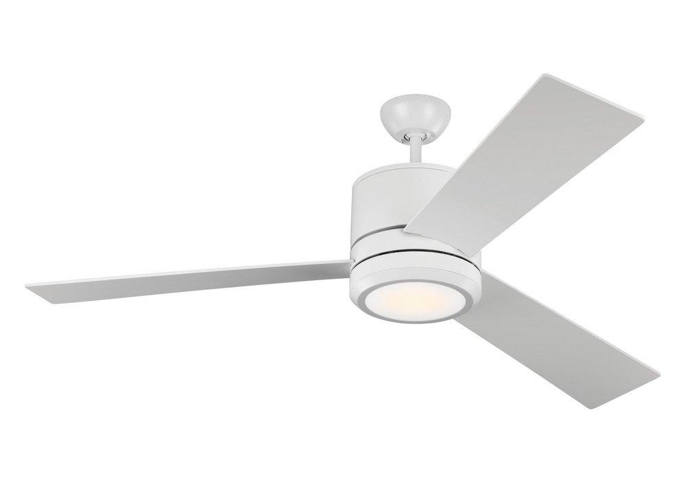 Visual Comfort & Co. Fan Matte White 56 in. 64W 3-blade 1-Light Ceiling Fan 