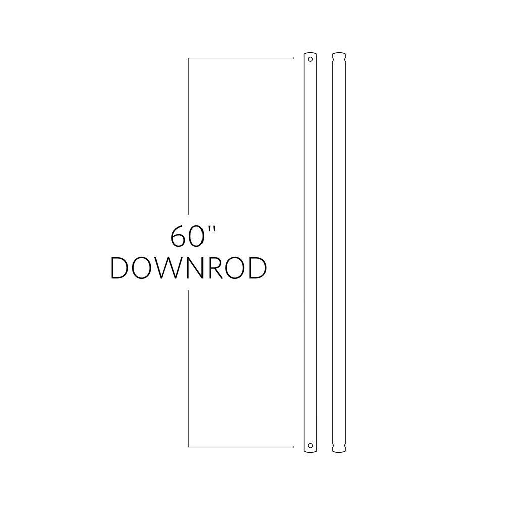 Visual Comfort & Co. Fan Aged Pewter Downrod in Aged Pewter 