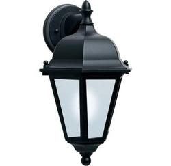 9W 1-Light Medium E-26 LED Outdoor Wall Sconce in Black