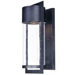 12W 1-Light Integrated LED Outdoor Wall Sconce in Black