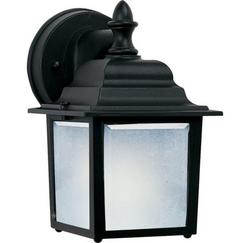 9W 1-Light Medium E-26 LED Outdoor Wall Sconce in Black