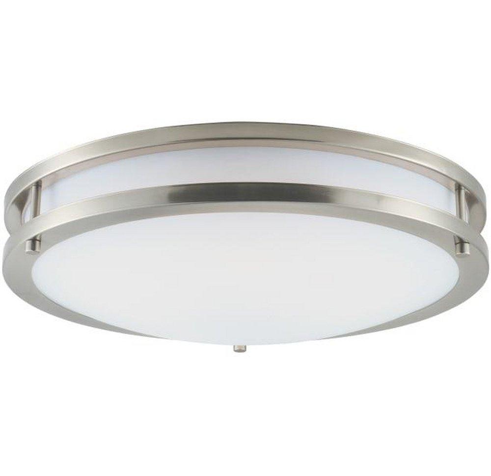 Maxim Lighting&reg; Satin Nickel 16 in. 23W 1-Light Integrated LED Flush Mount Ceiling Fixture 