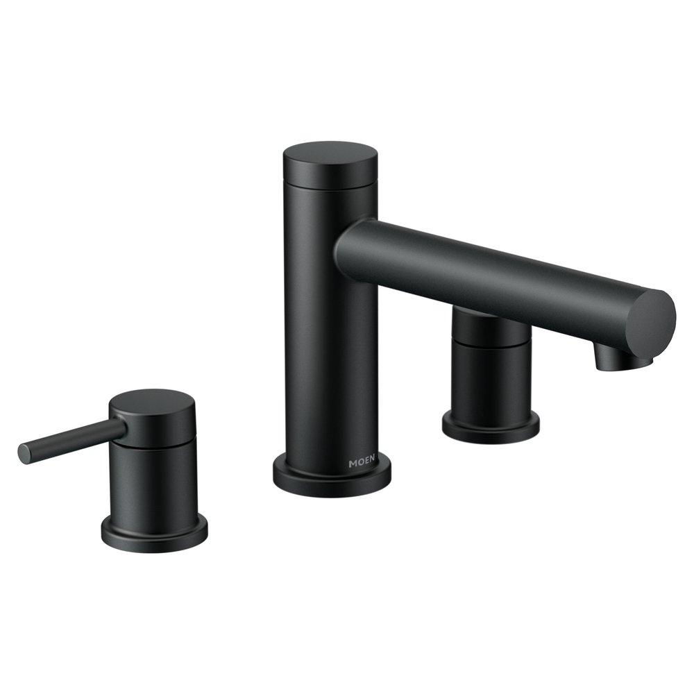 Moen Matte Black Two Handle Roman Tub Faucet Trim Only 