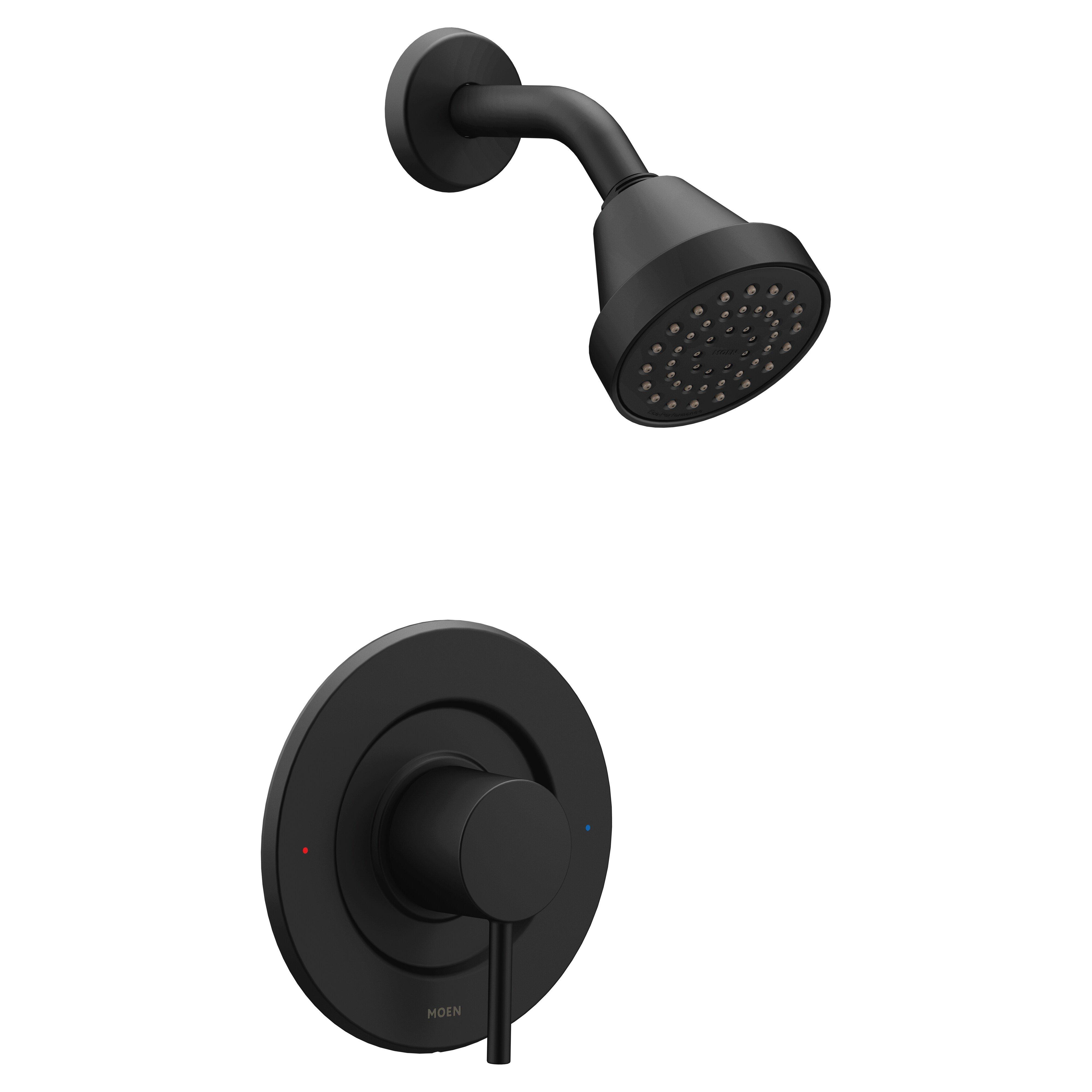 Moen Matte Black 1.75 gpm Single Lever Handle Shower 
