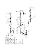 GROHE StarLight&reg; Polished Chrome Two Handle Widespread Bathroom Sink Faucet 