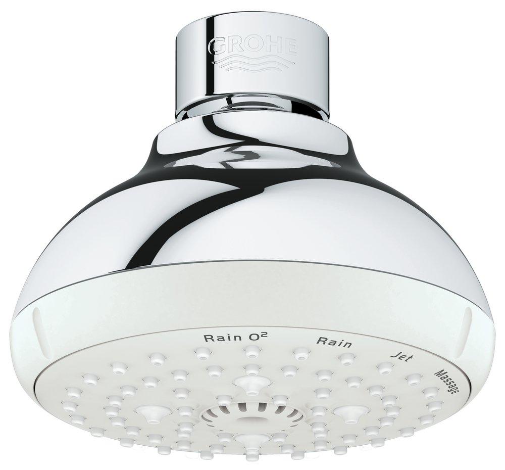 GROHE StarLight® Chrome Multi Function Rain O2, Jet, Massage and Rain Showerhead 
