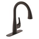 Single Handle Pull Down Kitchen Faucet in Antique Bronze