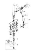 GROHE StarLight Chrome Single Handle Pull Down Kitchen Faucet 