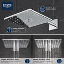 GROHE StarLight&reg; Chrome Dual Function PureRain and ActiveRain Showerhead 