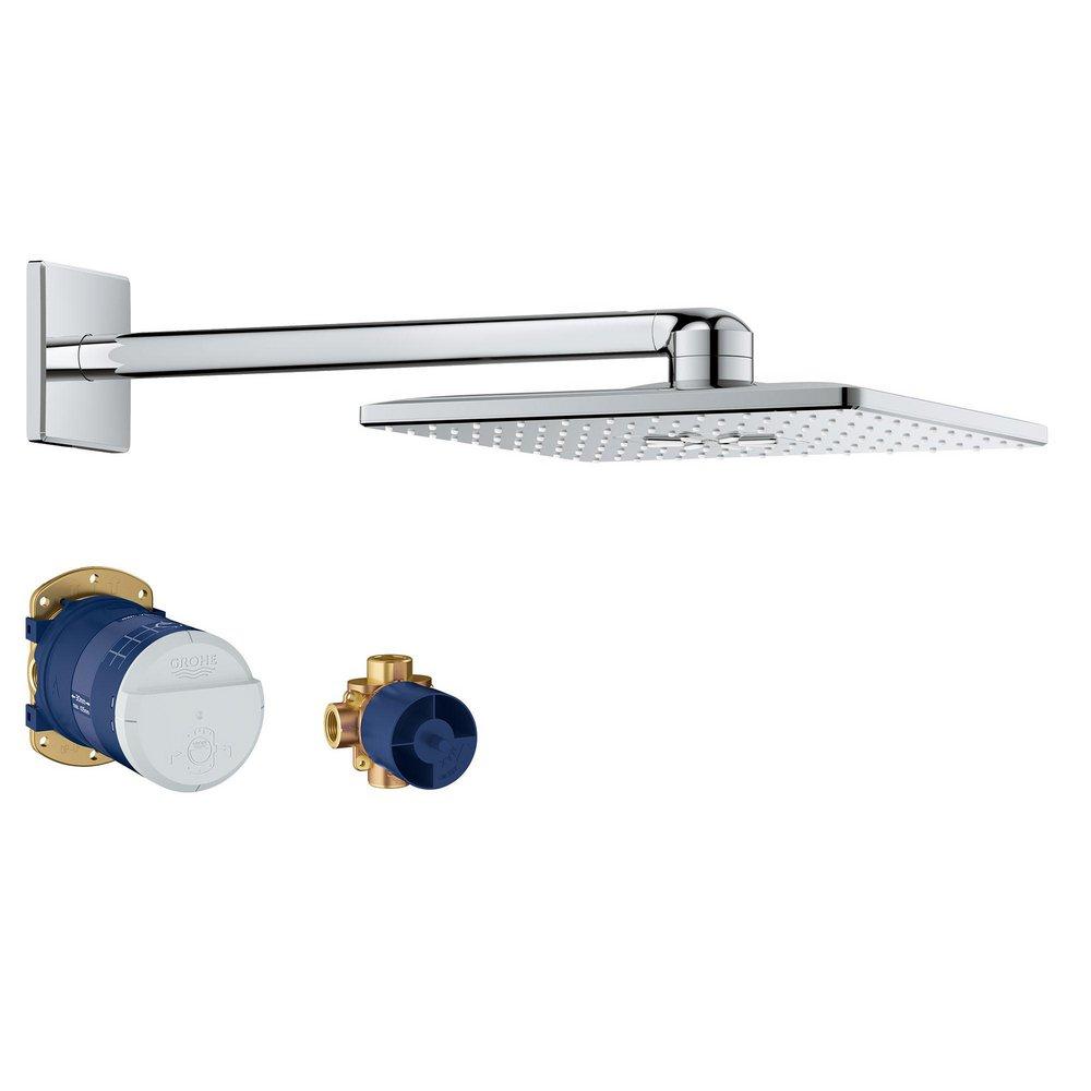 GROHE StarLight Chrome Dual Function PureRain and ActiveRain Showerhead 