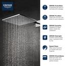 GROHE StarLight Chrome Dual Function PureRain and ActiveRain Showerhead 