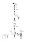 GROHE StarLight® Polished Chrome Single Handle Monoblock Bathroom Sink Faucet 