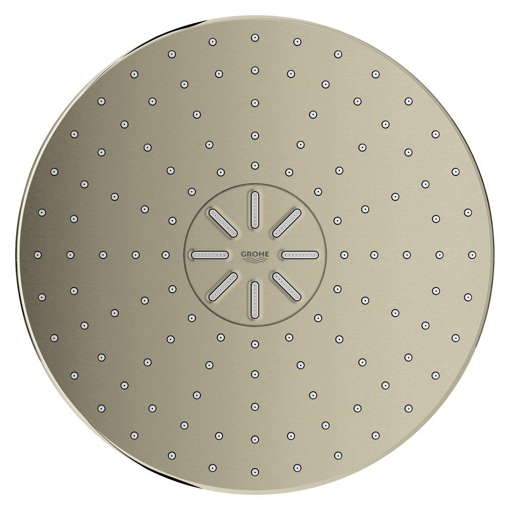 GROHE Brushed Nickel 1.75 gpm Dual-function PureRain and ActiveRain Showerhead 