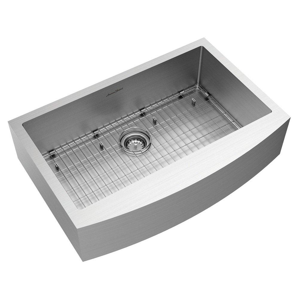 American Standard Stainless Steel Stainless Steel Single Bowl Farmhouse Kitchen Sink 
