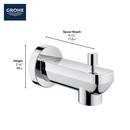 GROHE StarLight Chrome Wall Mount Tub Spout with Diverter 