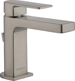 Single Handle Monoblock Bathroom Sink Faucet in Brushed Nickel