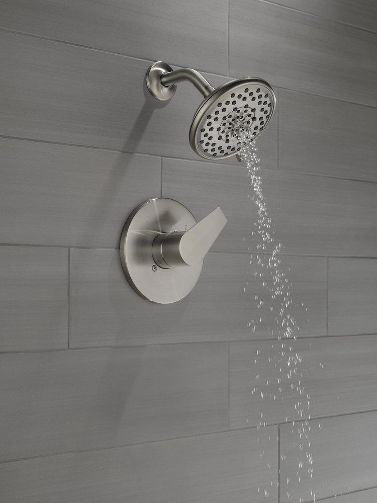 Peerless&reg; Brushed Nickel Single Handle Multi Shower Faucet Trim Only 