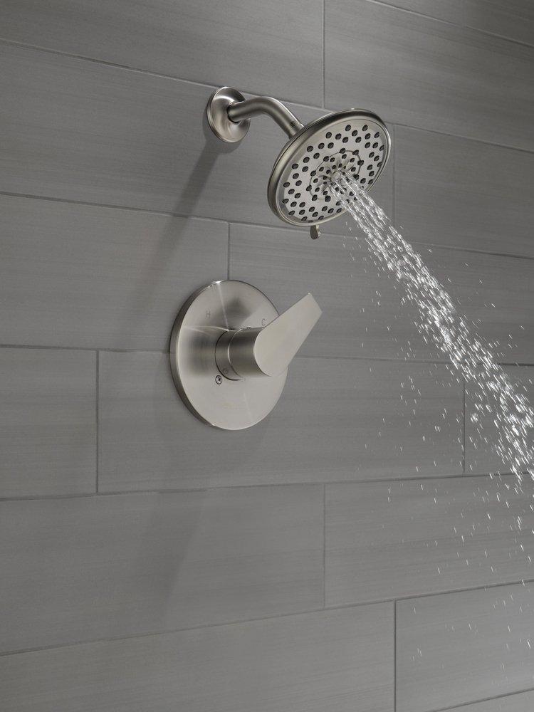 Peerless&reg; Brushed Nickel Single Handle Multi Shower Faucet Trim Only 