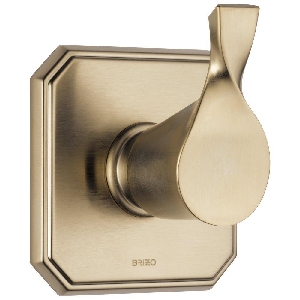 Brizo Luxe Gold 3-Setting Tub and Shower Diverter Valve with Single Lever Handle 