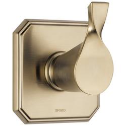 Single Handle Diverter Valve Trim in Luxe Gold