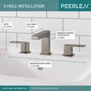 Peerless&reg; Brushed Nickel Two Handle Widespread Bathroom Sink Faucet Lever Handle 