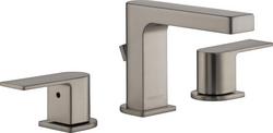 Two Handle Widespread Bathroom Sink Faucet in Brushed Nickel