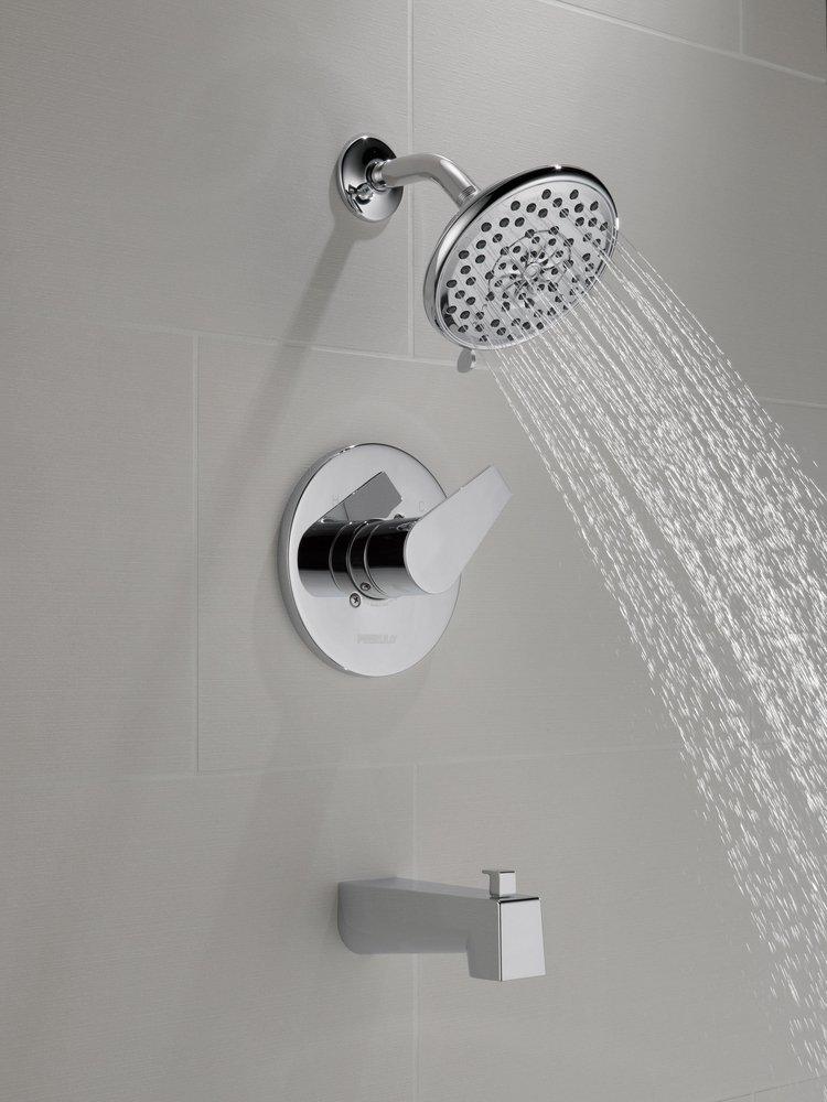 Peerless&reg; Polished Chrome Single Handle Multi Bathtub & Shower Faucet Trim Only 