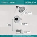 Peerless&reg; Polished Chrome Single Handle Multi Bathtub & Shower Faucet Trim Only 