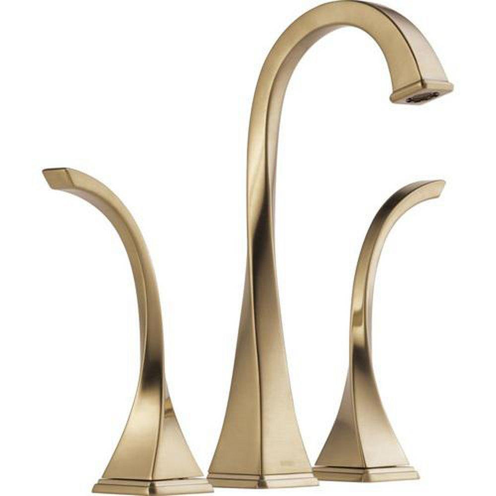 Brizo Luxe Gold Two Handle Widespread Bathroom Sink Faucet 