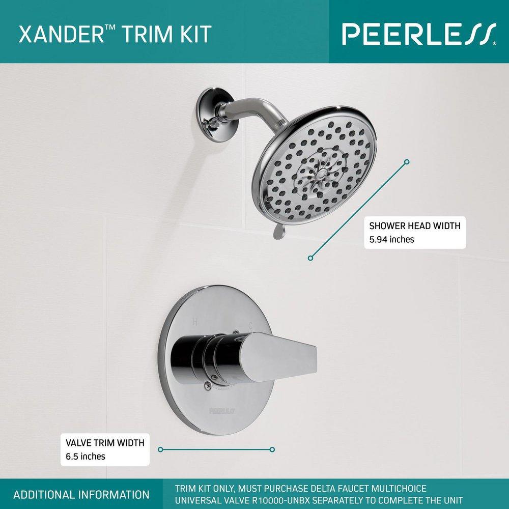 Peerless® Polished Chrome Single Handle Multi Shower Faucet Trim Only 