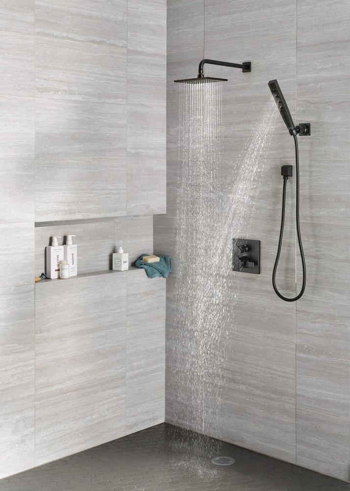 Delta Faucet Matte Black Single Function Full Body Showerhead 