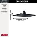 Delta Faucet Matte Black Single Function Full Body Showerhead 